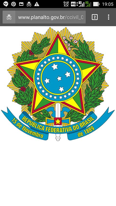 Rep Blica Federativa Do Brasil Coat Of Arms National Symbols Brazil