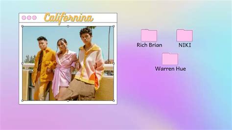 Vietsub California Rich Brian Niki Warren Hue Lyrics Video