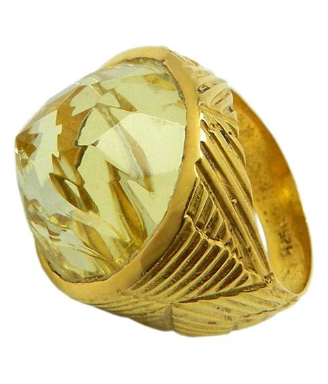 Brass Gemstone Jewelry Gold Plated Lemon Quartz Ring Buy Brass Gemstone Jewelry Gold Plated