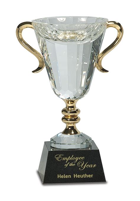 Crystal Trophy Cup With Gold Handles Cry039mlxl T Box