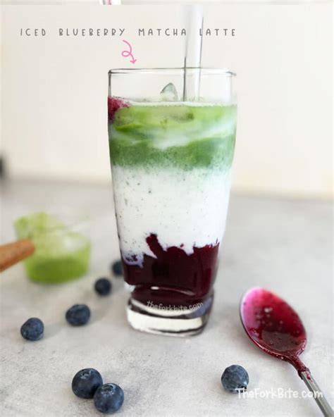 Blueberry Matcha Latte Recipe The Fork Bite