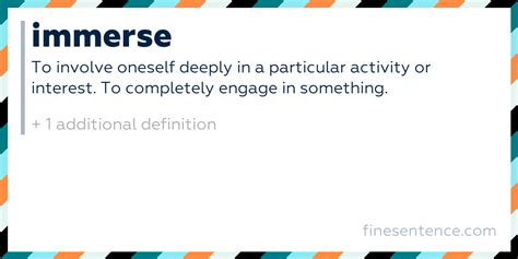 Immerse - Definition, Meaning, and Examples in English