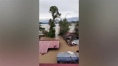 Houses Submerged By Severe Floods From Super Typhoon Doksuri In The