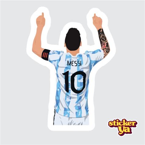 Sticker De Futbol Messi De Espalda Tienda On Line De Stickers Stickerya