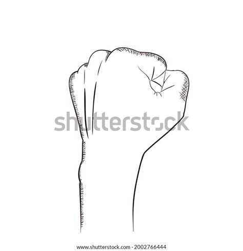 Raised Hand Clenched Fist Stock Illustration 2002766444 Shutterstock