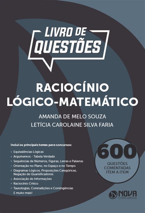 600 Questões Comentadas Raciocínio Lógico Matemático em PDF