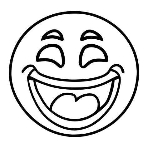 Premium Vector | Laughing Emoji Coloring Pages For Kids