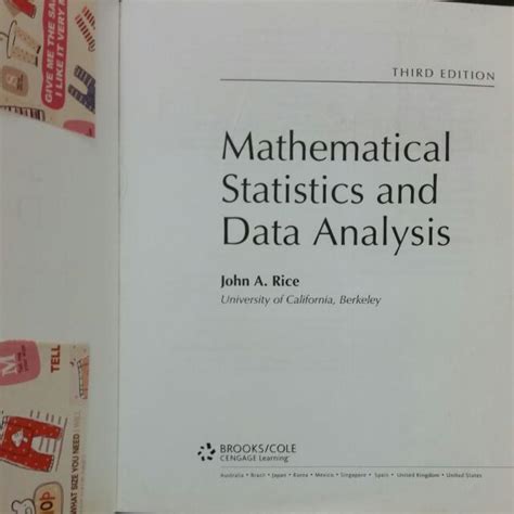 Mathematical Statistics And Data Analysis Third Edition International