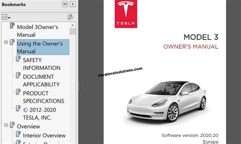 Tesla Model 3 Owners Manual 2024