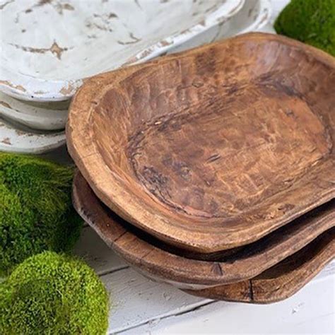 Old Wood Dough Bowl Antique Farmhouse