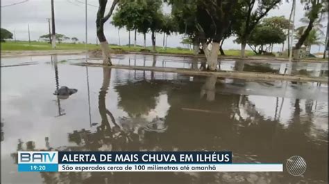 Defesa Civil de Ilhéus emite novo alerta de chuvas cidade registrou