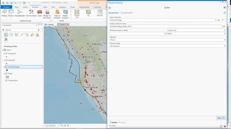 How To Buffer And Project Data In Arcgis Pro Youtube