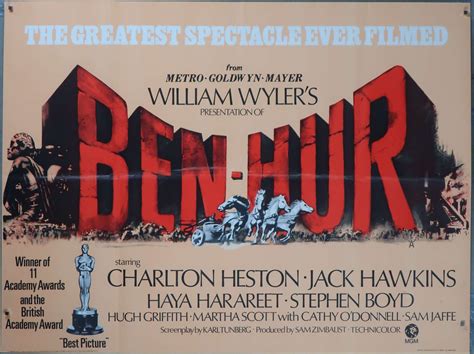 Ben Hur Original Movie Poster Uk Quad X Simon Dwyer A Fast