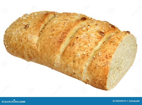 Bread Long Loaf On A White Background Stock Image Image Of Seeds