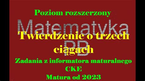 Zadanie Informator O Egzaminie Maturalnym Z Matematyki Poziom