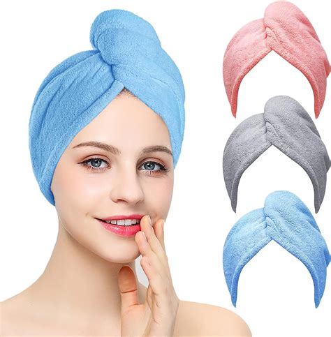 Ellewin Paquete De Toallas De Microfibra Para Mujer Turbante De