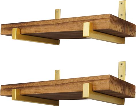 Amazon ADDGRACE Gold Shelf Brackets 4 Pcs Heavy Duty Wall Mounted