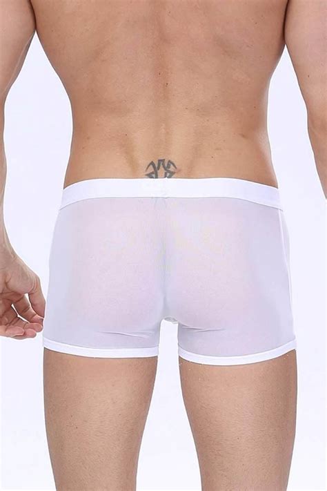 Manview Mens Sheer Net Boxer Lowrise Pouch Underwear Bodywear For Men