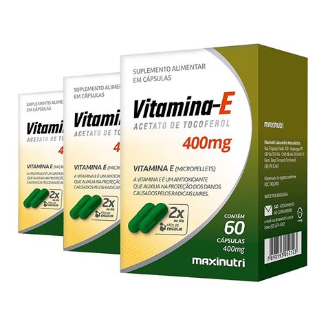 Kit Vitamina E Mg Maxinutri C Psulas Edin