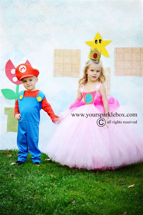 Princess Peach Mario Tutu Dress Costume