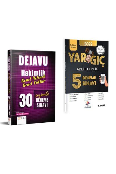 Yargıç Adli Hakimlik Qr Çözümlü 5 Deneme Dejavu Hakimlik Genel Yetenek