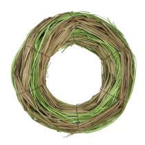 Floristik24 be Couronne de bast au saule nature vert Ø24cm 63462