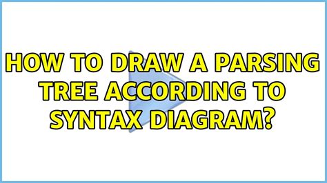 How To Draw A Parsing Tree According To Syntax Diagram Youtube