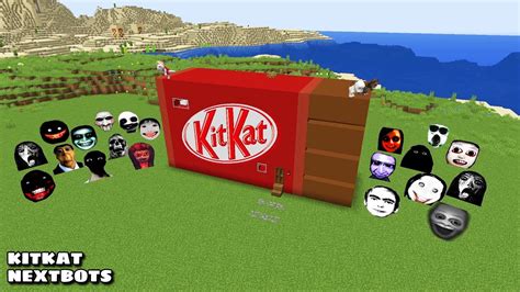 SURVIVAL KITKAT HOUSE WITH 100 NEXTBOTS In Minecraft Gameplay