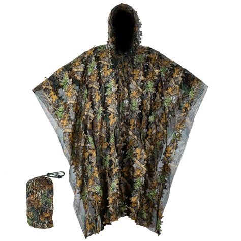 Traje T Ctico De Camuflaje Con Hojas D Poncho Con Capa Ghillie Ropa