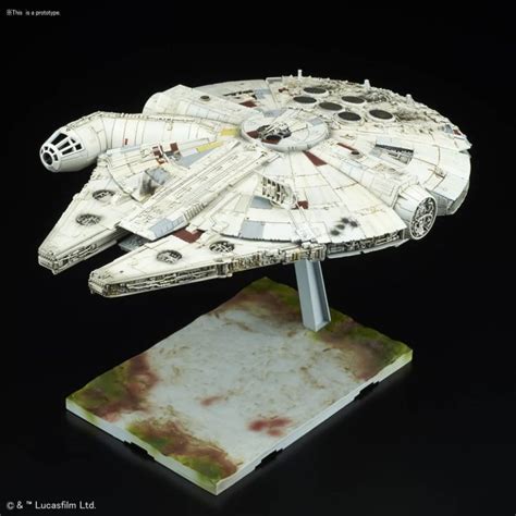 The Last Jedi Millennium Falcon 1 144 Scale Kit From Bandai