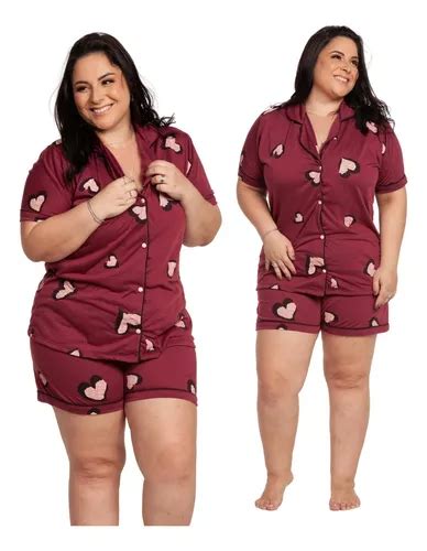 Pijama Americano Plus Size Feminino Blogueira Es Mercadolivre