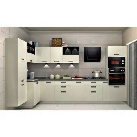 Sleek World Pvc Acrylic L Shaped Modular Kitchen At Rs Unit In Kochi