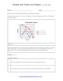 Double and Triple Line Graph Worksheets | Line graphs, Line graph worksheets, Graphing