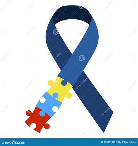 Autism Awareness Ribbon Stock Vector Illustration Of Autism 138851099