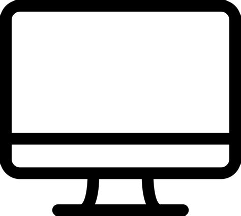 Desktop Icon In Black Line Art 24282156 Vector Art At Vecteezy