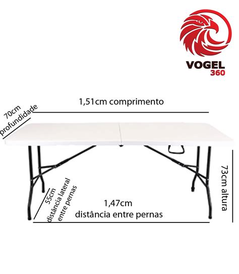 Mesa Retangular P S Dobr Veis Produtos Vogel