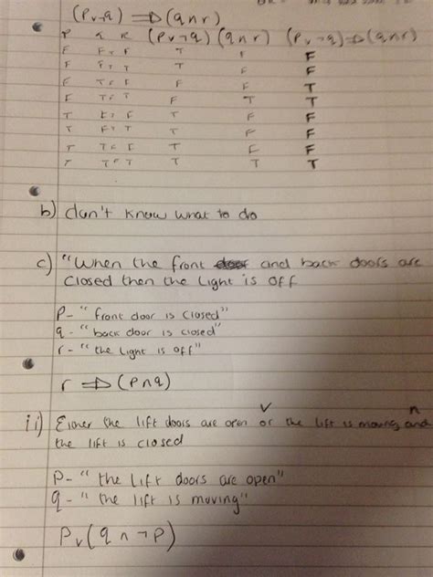 propositional calculus - Propisitional logic exam questions and answers - Mathematics Stack Exchange