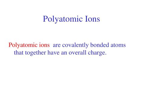 PPT - Lewis Diagrams for Polyatomic Ions PowerPoint Presentation, free ...