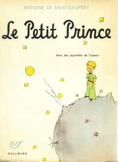 ANTOINE DE SAINT EXUPERY Le Petit Prince Gallimard 1948 Bon A Tres