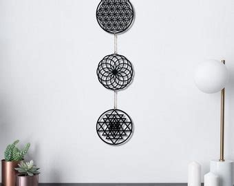 Sacred Geometry Wall Decor Sacred Geometry Art Set Of Sri Yantra