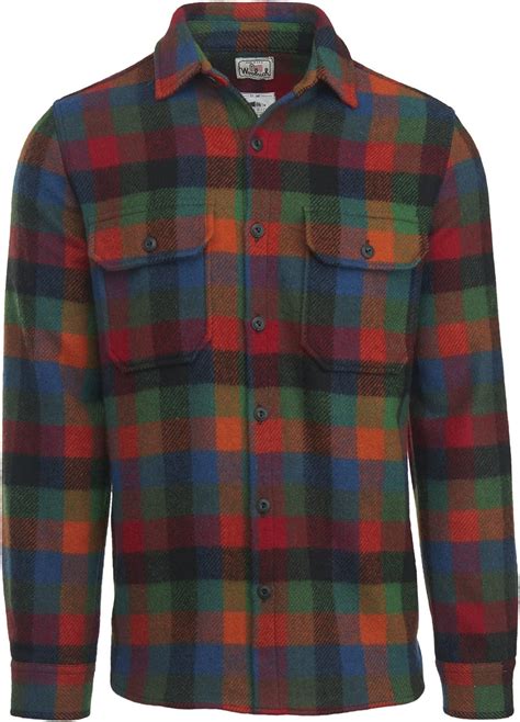 Woolrich Men S Made In The Usa Wool Shirt Multi Check Xx Large At Amazon Men’s Clothing Store