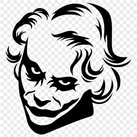 Joker Black Face Outline Silhouette Shape Citypng