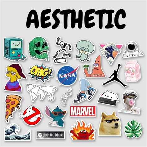 Jual Stiker Aesthetic Waterproof High Quality Stiker Aesthetic