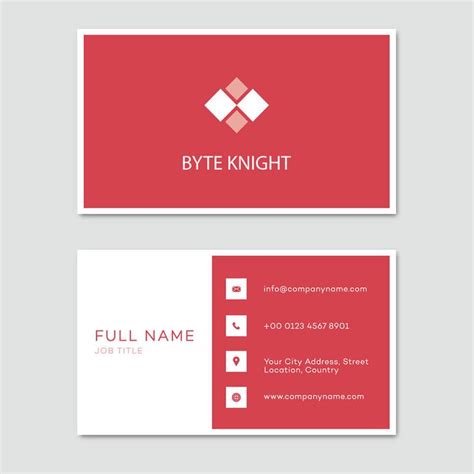 Byteknight Minimalist Visiting Card Design #byteknightdesings # ...