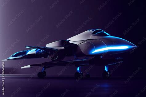 science fiction airplane, futuristic jet fighter, future aircraft ...