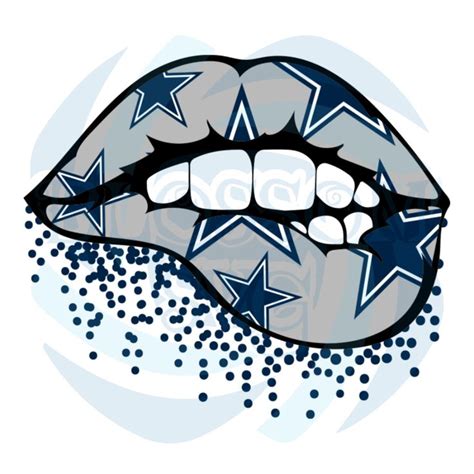 Dallas Cowboys Inspired Lips Svg Sport Svg Cowboys Svg Sexy Lips