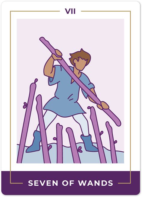 Seven Of Wands Tarot Card Meanings Biddy Tarot Off