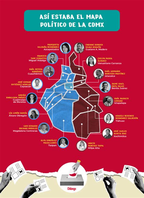 Chilango Mapa político de CDMX quién gobernará cada alcaldía tras