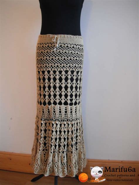 Free Crochet Patterns And Video Tutorials How To Crochet Maxi Skirt