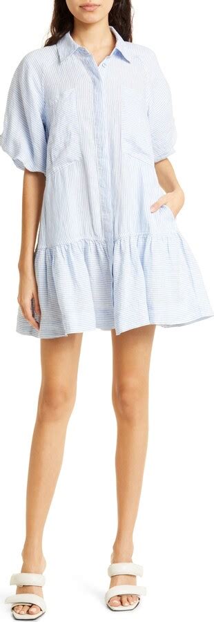 Simkhai Crissy Stripe Linen Mini Shirtdress Shopstyle Day Dresses